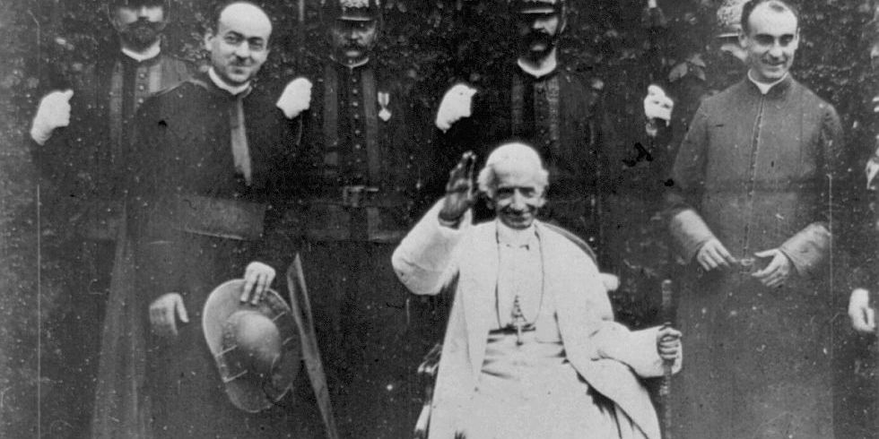Leo XIII. im Jahr 1896, Standbild aus dem Film „Sua Santitá Papa Leone XIII“ von Vittorio Calcina