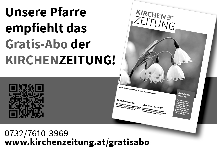 Kirchenzeitungs-Sujet für das Pfarrblatt in schwarz-weiß