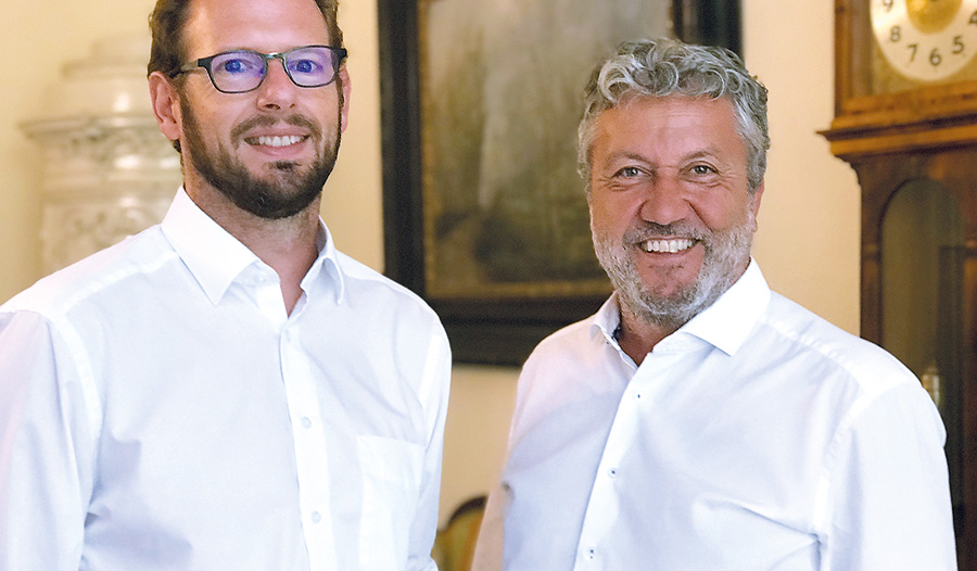 Christian Gepp und Burghauptmann Reinhold Sahl 